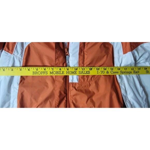 Columbia XCO Jacket Women Medium Orange White PACKABLE Full Zip Hooded Softshell - Picture 9 of 11
